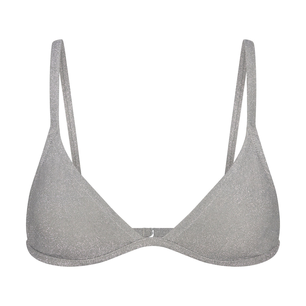 Two Pieces Skims GLITTER SWIM TRIANGLE BIKINI TOP Grise | 451WRUSBL